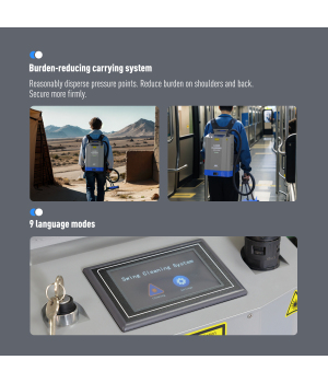 SFX 200W Self-propelled Backpack Laser Cleaning Machine Pulse Laser Cleaner Rust Paint Plating Remover